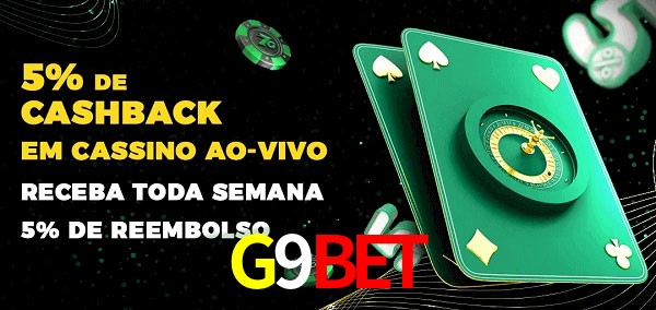 Promoções do cassino ao Vivo G9Bet
